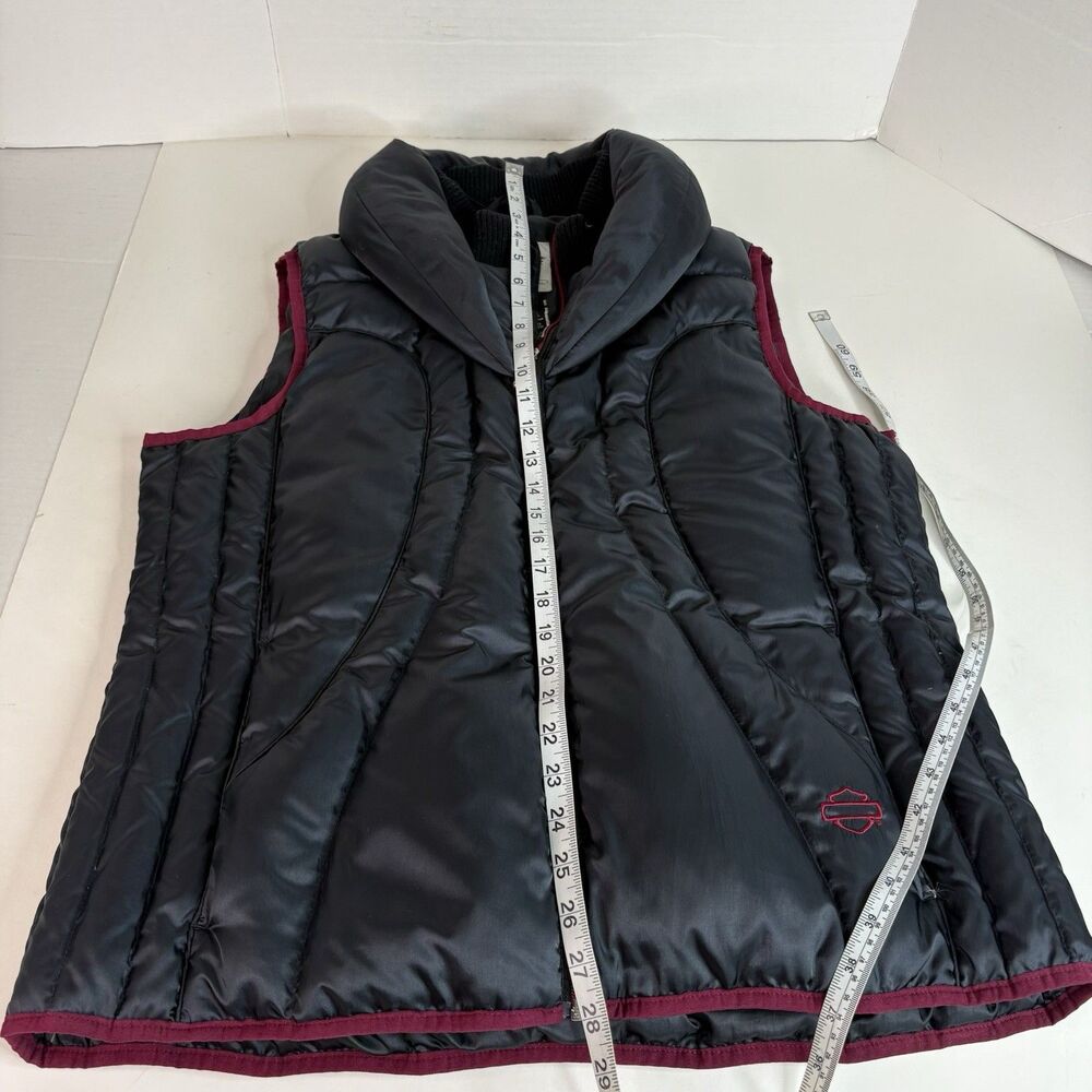 Harley Davidson Puffer Vest, Womens 2XL, Black, Full Zip, Motorcycle - Picture 8 of 8